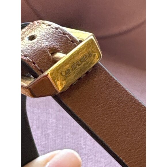 Saint Laurent Wedge Sandals in Bruciato 40 New with Box Womens High Heels - Picture 9 of 16